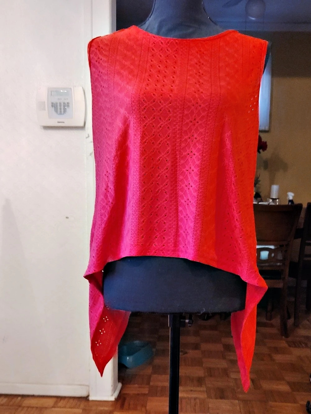 Asymmetrical Pink & Red Tunic Like New